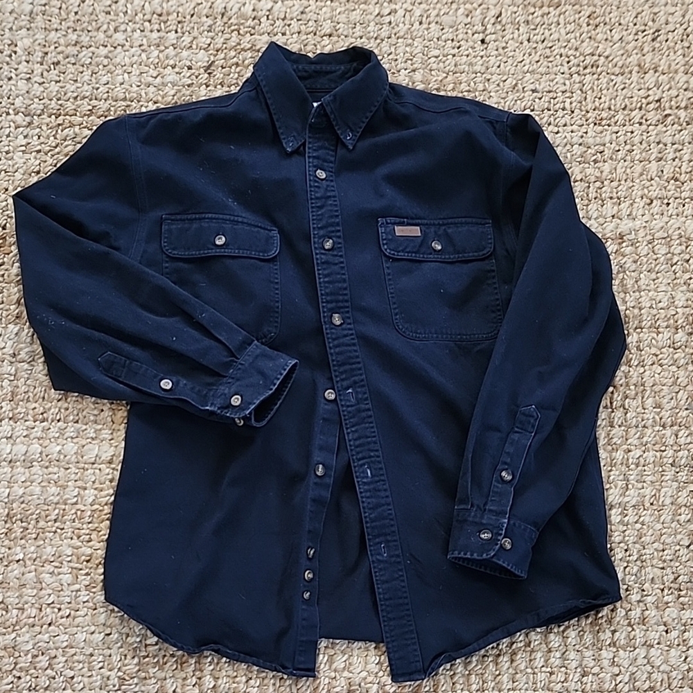 Carhartt size medium button down shirt.